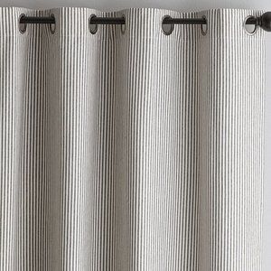 Pottery Barn Wheaton Stripe Grey Drapes 50 x 96